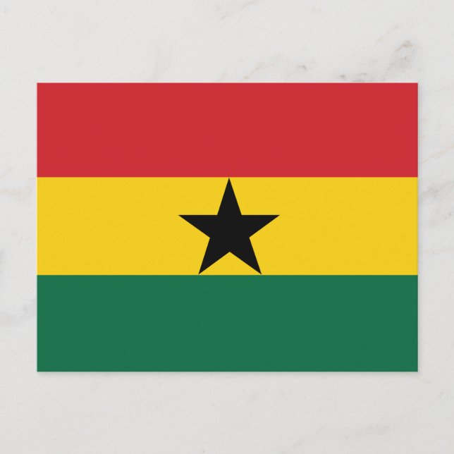 Ghana Plain Flagga Vykort (Framsida)