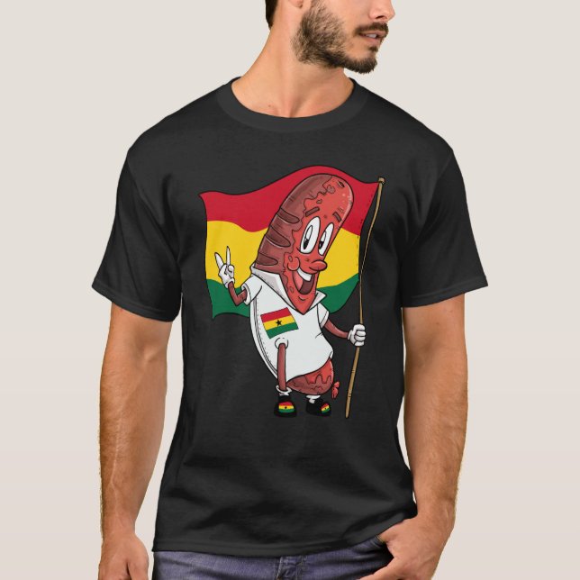 Ghana Pork Roasting Sausage T Shirt (Framsida)