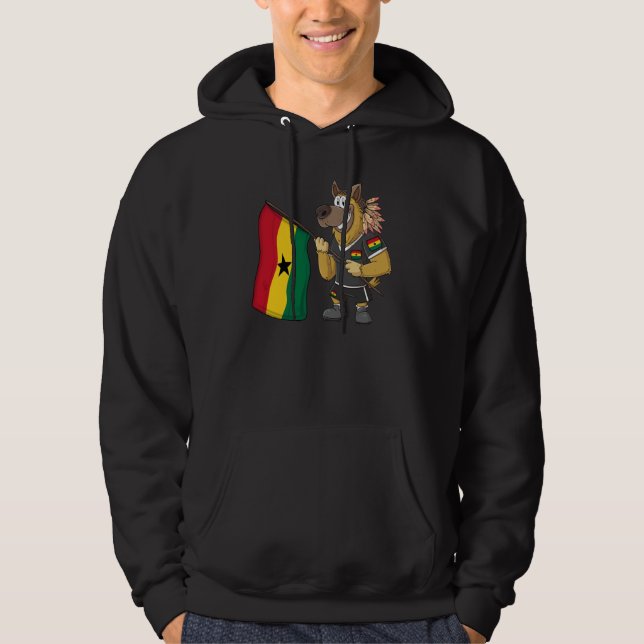 Ghana Rasta Dog Hoodie (Framsida)