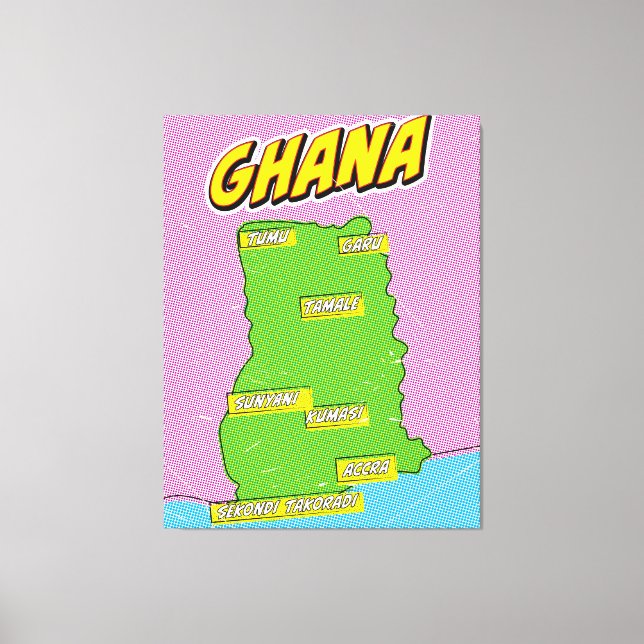 Ghana reskarta canvastryck (Framsida)