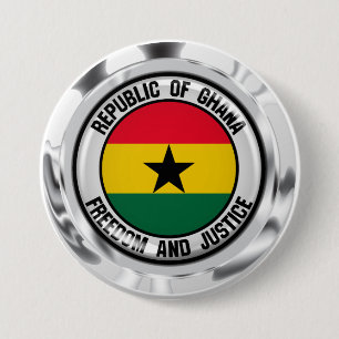Ghana Round Emblem Knapp