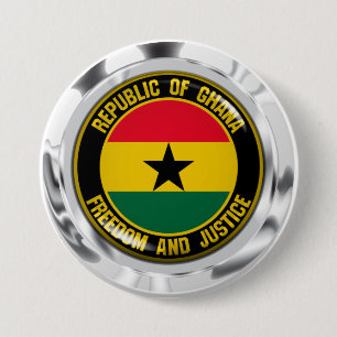 Ghana Round Emblem Knapp