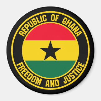 Ghana Round Emblem Magnet