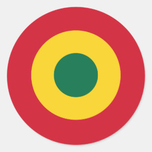 Ghana roundel land flagga symbol armén militär ci runt klistermärke
