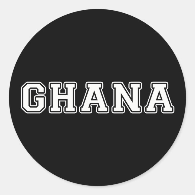 Ghana Runt Klistermärke (Framsida)