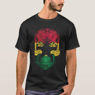 Ghana Skull och Ro Flagga T Shirt