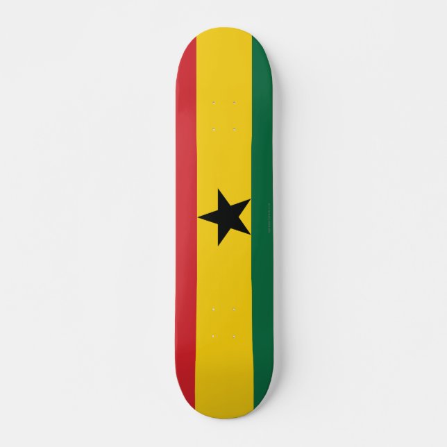 Ghana slättflagga old school skateboard bräda 18 cm (Framsida)