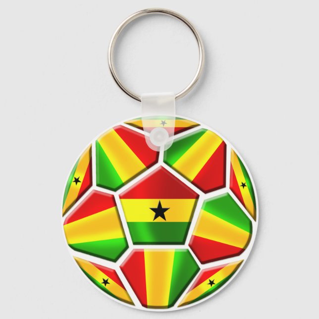 Ghana Soccer Nyckelring (Framsida)
