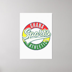 Ghana Sports Athletics retro logotyp Canvastryck