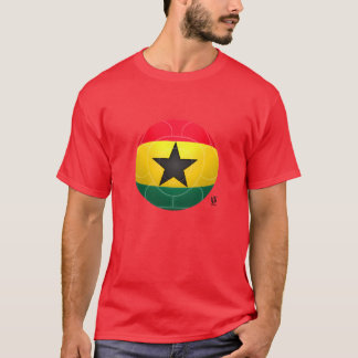Ghana - svart stjärnafotboll tee shirt