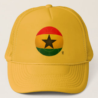 Ghana - svart stjärnafotboll truckerkeps