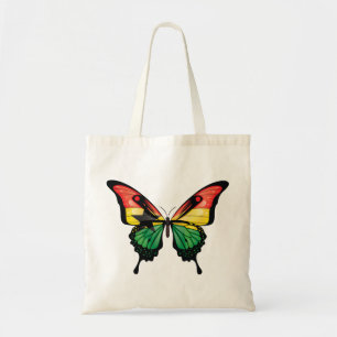 Ghana Swallowtail Butterfly Flagga Sticker Tygkasse