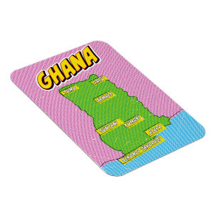 Ghana Travel karta Magnet