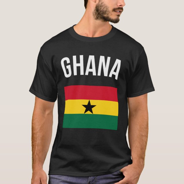 Ghana Vacation Souvenir Ghanaian Flag Ghana Flag T Shirt (Framsida)