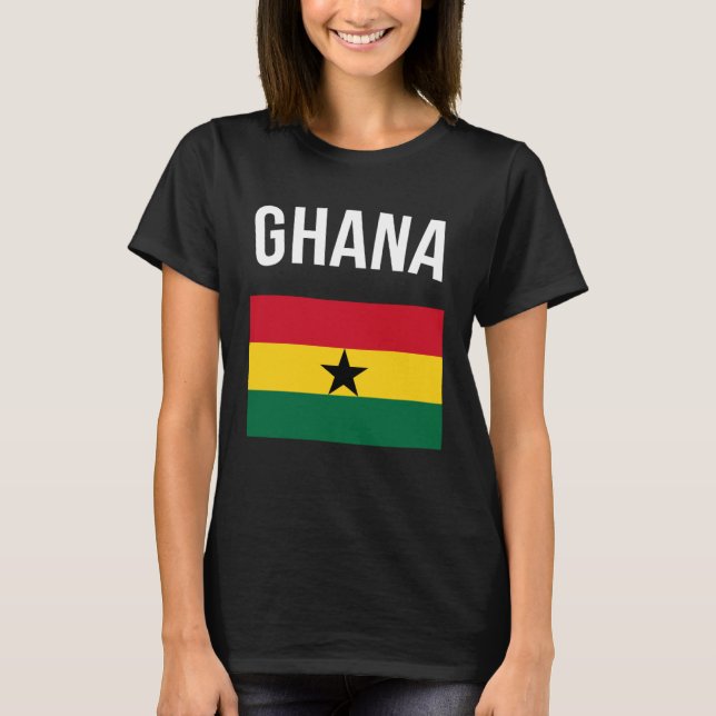 Ghana Vacation Souvenir Ghanaian Flag Ghana Flag T Shirt (Framsida)