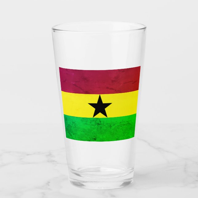 Ghana (Väster Afrika) Flagga Glaskopp (Framsida)