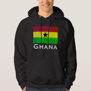 Ghana (Väster Afrika) Flagga Hoodie