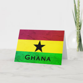 Ghana (Väster Afrika) Flagga Kort