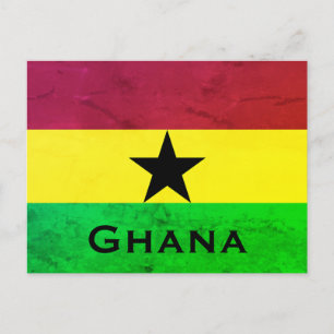 Ghana (Väster Afrika) Flagga Vykort