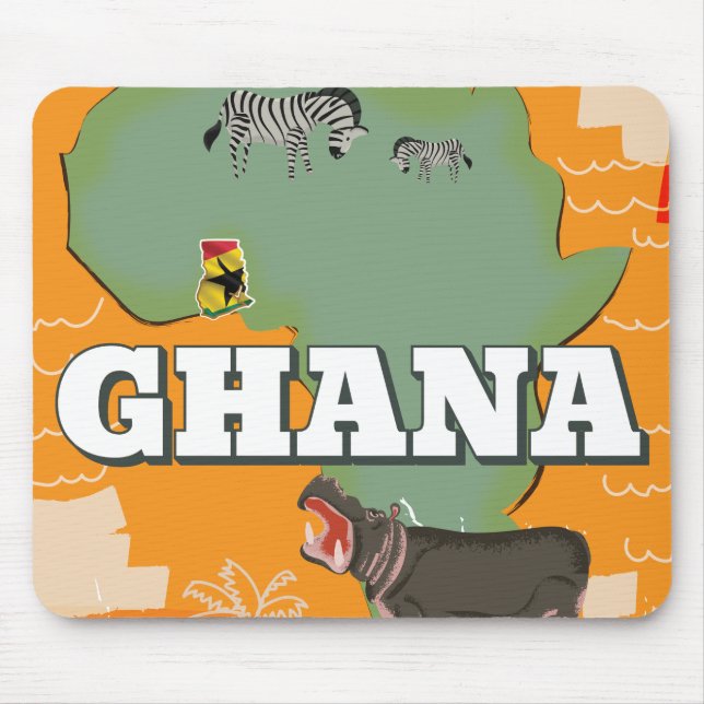 Ghana vintage resaaffisch musmatta (Framsidan)