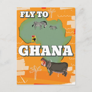 Ghana vintage resor poster vykort