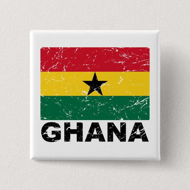 Ghana vintageflagga knapp (Framsida)