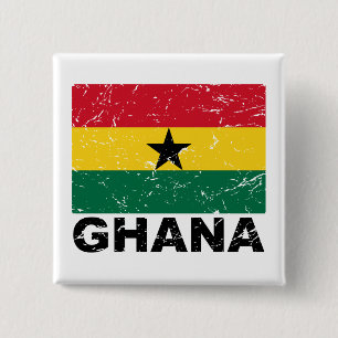 Ghana vintageflagga knapp