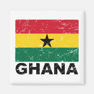 Ghana vintageflagga magnet