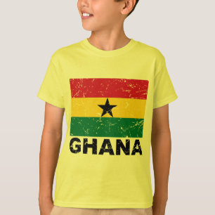 Ghana vintageflagga t-shirt