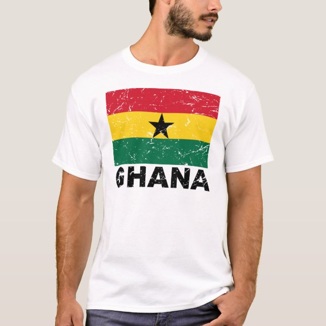 Ghana vintageflagga tröja (Framsida)