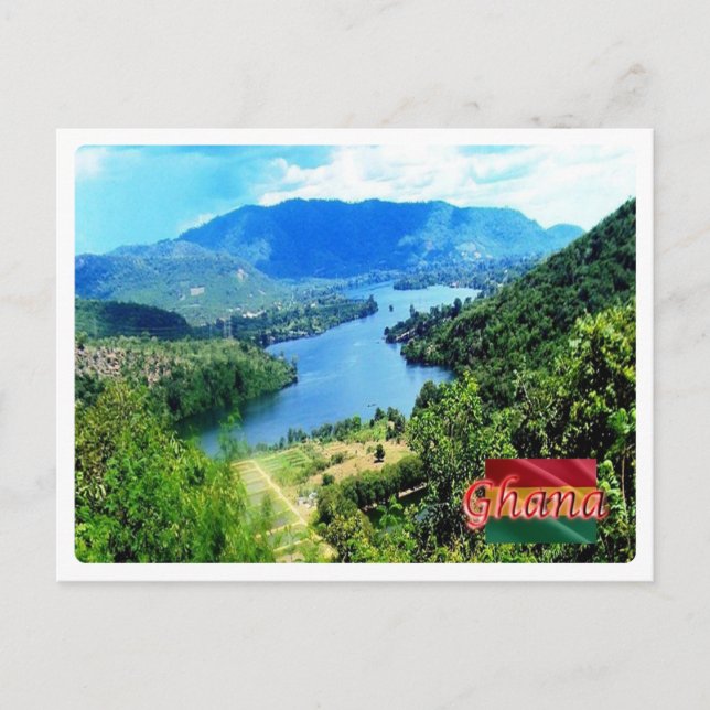Ghana - Volta Sjö - Vykort (Framsida)
