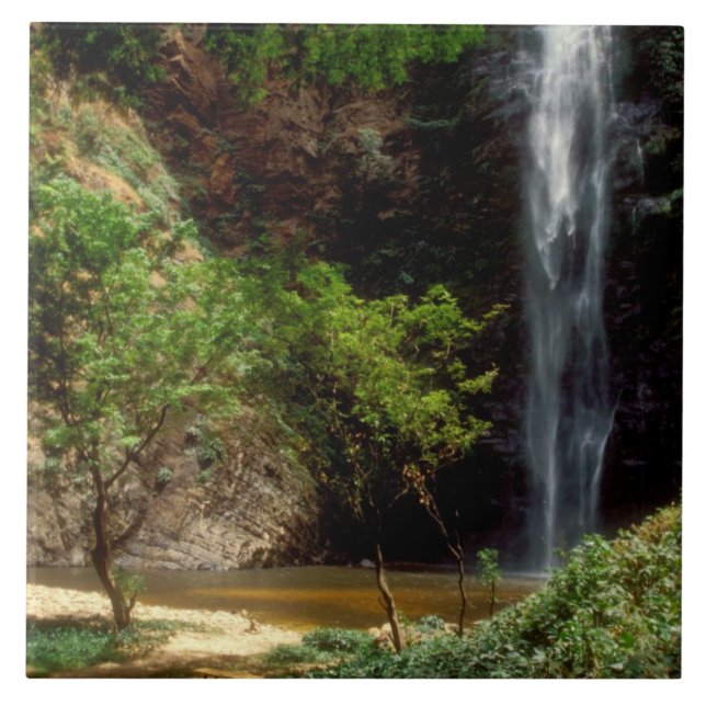 Ghana: Wli Falls, alias. Agumatsa Falls (Volta) Kakelplatta (Framsidan)
