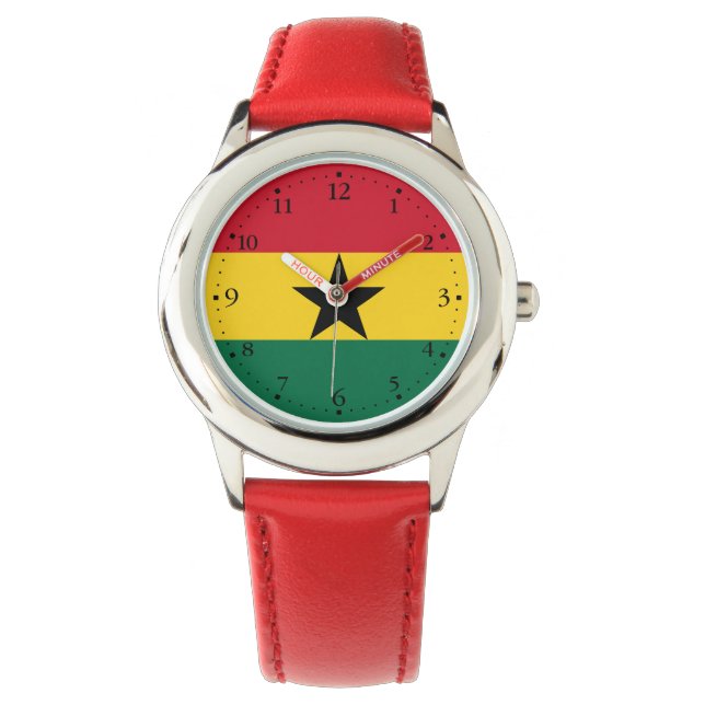 Ghanaflagga Armbandsur (Framsida)