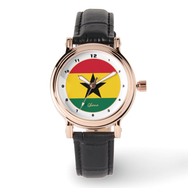 Ghanaian Flagga & Ghana trendig mode /design watch Armbandsur (Framsida)