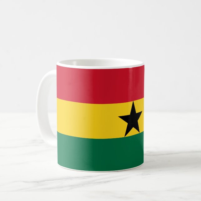 Ghanaian Flagga Kärlek Ghana Independence day Kaffemugg (Framsida vänster)