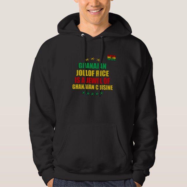 Ghanaian Ghana Flag Jollof Rice Hoodie (Framsida)