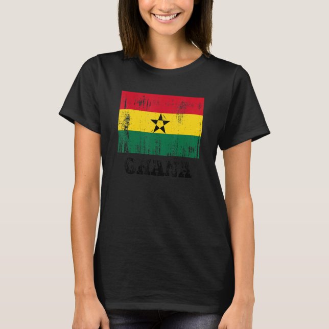 Ghanaian Ghana Flagga Pride Ghanaian Flagga T Shirt (Framsida)
