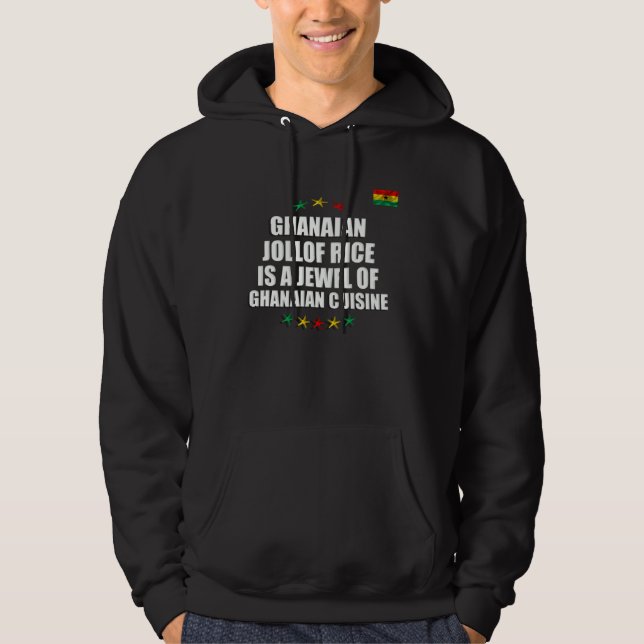 Ghanaian Jollof Rice Ghana Flag Ghanaian Food Hoodie (Framsida)