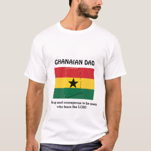 GHANAIAN PAPPA  Starkt mod  Ghana Flagga T Shirt