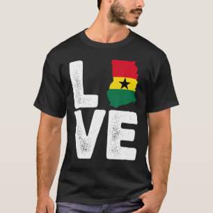 Ghanaianskt pride Kärlek Ghana flagga Svartahavshi T Shirt