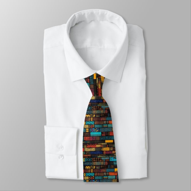 Ghanansk Kente-mönster Slips (Bunden)