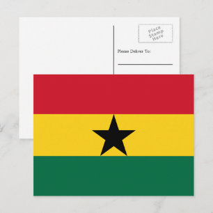 Ghananska Flagga, Flagga Ghana Vykort