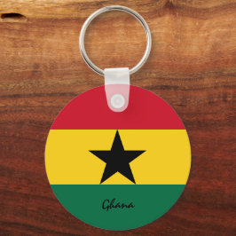 Ghananska Flagga & Ghana helgdag, patrioter/sport Nyckelring