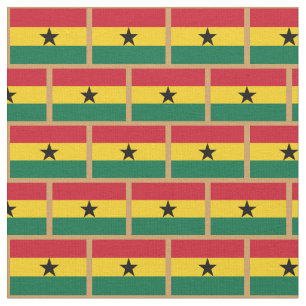 Ghananska Flagga & Ghana mode Fabric/Sport Tyg