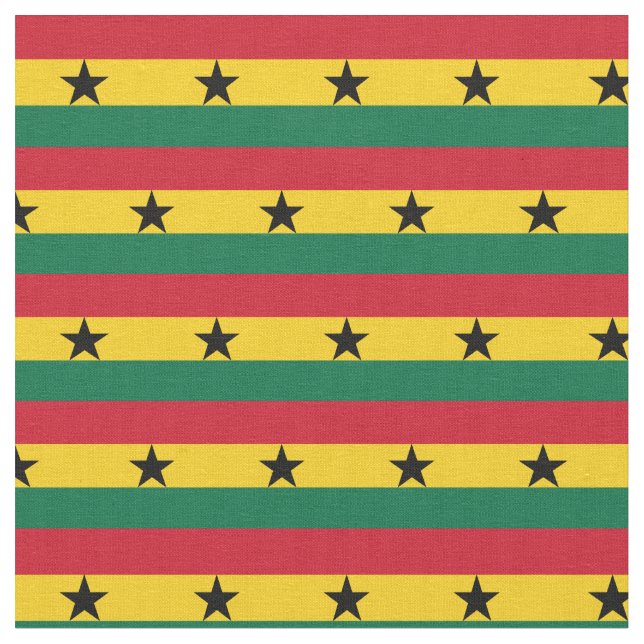 Ghananska Flagga & Ghana Trendig Fabric/mode Tyg (Närbild)