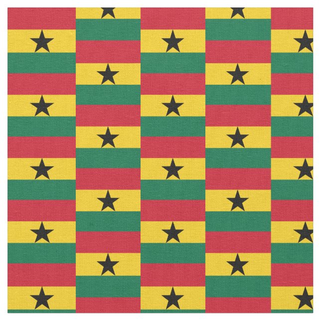 Ghananska Flagga & Ghana Trendig Fabric/mode Tyg (Närbild)