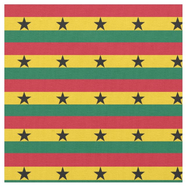 Ghananska Flagga & Ghana Trendig Fabric/mode Tyg (Närbild)