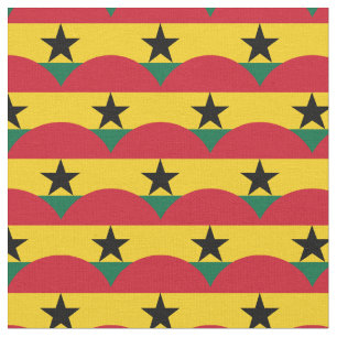 Ghananska Flagga & Ghana Trendig Fabric/mode Tyg