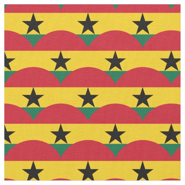 Ghananska Flagga & Ghana Trendig Fabric/mode Tyg (Närbild)