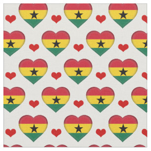 Ghananska Flagga Red Heart mode Fabric/Ghana Tyg